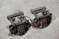 DOUGLAS: A pair of complete racing Douglas cylinder heads, possibly OB [Location: Sydney]