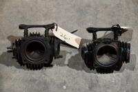 DOUGLAS: A pair of Douglas cylinder heads, unknown model, possibly speedway or DT [Location: Sydney]