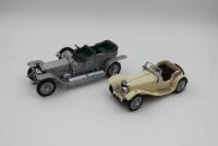 FRANKLIN MINT: Two 1:24 scale models. Jaguar and Rolls-Royce