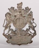 LEYLAND: A rare large early 'by Appointment LEYLAND MOTORS LTD.' enameled and brass embossed plaque, 14.5cm high - 2