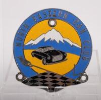 NORTH EASTERN CAR CLUB: A circa 1950s North Eastern Car Club (Wangaratta) enamel grill badge by K.G Luke Melbourne, 8.5cm high
