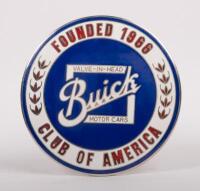 BUICK: A Buick Club of America convex enamel grill badge, 8cm diameter