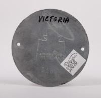 ROOTES: A circa 1950s Rootes Group Car Club (Victoria) enamel grill badge, produced by Stokes & Sons Melbourne, membership number '2189' stamp to reverse, 8cm diameter - 2