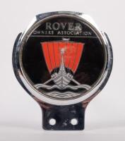 ROVER: A circa 1970s/1980s Rover Owners Association&nbsp;(UK) enamel grill badge by Renamel London, 11cm high