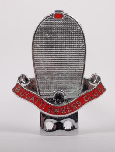 BUGATTI: A Bugatti owners club grille badge, 9 cm in height