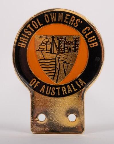 BRISTOL: A Bristol owners club of Australia grille badge, epoxy coated, 7.5cm x 10cm