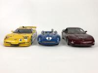 CHEVROLET: Three 1:18 scale racing Chevrolet Corvettes produced by AutoArt (NB description) - 2