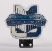 TRIUMPH: A Triumph sports owners association grille badge, manufactured by J Fray ltd, made in England, 10cm x 10.5cm