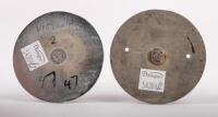 VINTAGE DRIVERS CLUB: A pair of vintage drivers club, vdc&nbsp;club badges, first one is an early enamel version, with number #295 stamped in the back, manufactured by Pitcher Melbourne, second one is a later epoxy coated version, both 7.5cm in diameter - 2