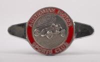 AUSTRALIAN MOTOR SPORTS CLUB: An Australian&nbsp;Motor Sports Club grille badge, no makers mark but has written circa Victoria 50's - 60's era, 7cm x 13cm