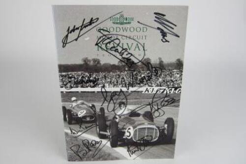 GOODWOOD: Signed 2000 'Goodwood Motor Circuit Revival Programme'. Attwood, Jones, Redman signatures.