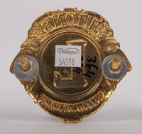 LIONS INTERNATIONAL: A lions international car grille badge, enamel inlay, c1980's, 2 bolts on rear, 9cm x 9cm - 2