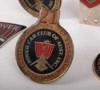 ROVER: A group lot consisting of 5 different Rover badges, 21 years Australia number 37, 21 years Australia number 54, Rover car club of Aust&nbsp;inc, Rover car club of SA, Cape Rover owners association - 2