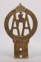 A.A.S.A.: An automobile association of South Australia, members grille badge, member number R11225, 9.5cm x 15.5cm