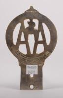 A.A.S.A.: An automobile association of South Australia, members grille badge, member number R11225, 9.5cm x 15.5cm - 2