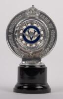 R.A.C.V.: An original RACV&nbsp;members badge, has member number 10923, c1933 - 1935, manufactured by Angus and Coote, 10 cm diameter
