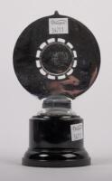 AA AUCKLAND: An R.A.C.A. with AA car grille badge, this is an AA Auckland version with the black enamel centre, has the number N5903 stamped on it, c1935 - 1948, 9.3cm diameter - 2