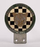 JAGUAR: A Jaguar drivers club of Southland NZ, car grille badge, paint filled epoxy coated, 7.5cm diameter&nbsp;