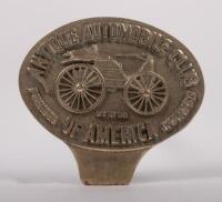 A.A.C.A.: An antique automobile club of America solid brass plaque, 10cm x 11cm