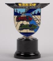 B.A.R.C: A circa 1930s British Automobile Racing Club members badge made by Spencer of London, stamped '313' to reverse