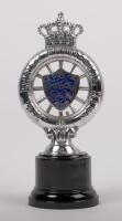 K.D.A.K: A chrome Royal Danish Automobil Klub (K.D.A.K) members badge, stamped 'A6664' to lower front & 'Argentor' to rear