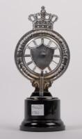 K.D.A.K: A 1930 Royal Danish Automobile Club (K.D.A.K) members badge, enamel front, stamped 'A6664' to lower front,&nbsp;affixed to bakelite base, 14.5cm high - 2