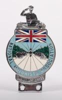 N.M.A: A circa late 1930s chrome enamel United Kingdom National Motorists Association members badge, made by Collins of London, numbered '1350' to rear
