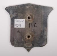 MG: A chrome enamel MG Car Club grille badge, made in England by Gladman & Norman, Birmingham, some enamel loss and damage evident to front, 9.5cm high, 9.5cm wide - 2