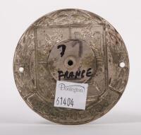 FRENCH RIVIERA: A chrome enamel Cote D'Azur badge, with coat of arms at centre - 2