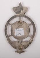 G.A.T.C: A circa 1940s Greek Automobile & Touring Club badge in nickel plated brass with enamel, crown finial, 11.5cm high x 7cm in diameter - 2