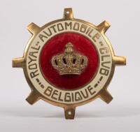 BELGIUM: A Belgian Royal Automobile Club badge with crown on enamel centre, 9 cm in diameter