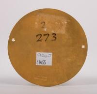 GERMANY: An enamel&nbsp;German Automobile Club Doctors badge made by E.F. Wiedmann, Frankfurt, 10cm diameter - 2