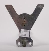 CVM: An enamel Company of Veteran Motorists members V shaped badge, with member number 32, 9.5cm high - 2