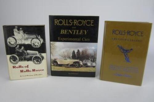 ROLLS ROYCE/BENTLEY: Three hardcover books covering the history of Rolls Royce/Bentley.