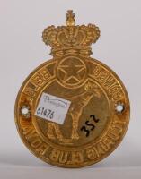 BELGIAN CONGO: An enamel Touring Club of Royal Belgian Congo badge with crown finial, 7.5cm in diameter - 2