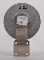 ITALY: A chrome enamel Automobile Club D'Italia&nbsp;- F.I.A badge on mounting bracket, 7cm in diameter - 2