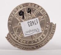 DE DION-BOUTON: A fine detailed circa 1910s chrome De Dion-Bouton radiator emblem badge, 5.5cm in diameter - 2