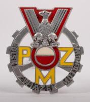 POLAND: A fine detailed Polish Automobile Association badge, 8cm high, 7cm wide