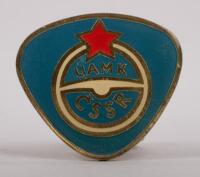 CZECHOSLOVAKIA: A small UAMK (Central Automobile Club of the Czech Republic) badge, 4.5cm high, 5cm wide