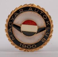 HUNGARY: A small enamel Hungary Autoklub badge, 6cm high, 6cm wide