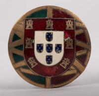 PORTUGAL: A convex enamel Portuguese&nbsp;shield badge, 7cm in diameter