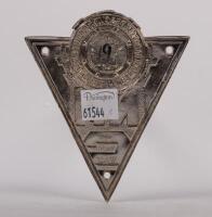 FRANCE: A Federation Nationale des Clubs Automobiles de France member&rsquo;s badge, features an outline of France surrounded by FNCAF lettering, mounting holes; 8.5cm in diameter. - 2