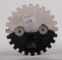 ITALY: A Touring Club of Italy badge, cog design with enamel flag to centre, mounting brackets, 9 cm in diameter - 2