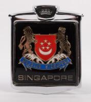 SINGAPORE: A square Singapore badge with slot attachment