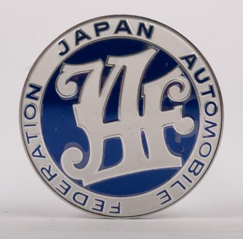 JAPAN: A Japan Automobile Federation badge, 9 cm in diameter