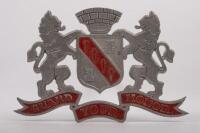 GUARD YOUR HONOR: A Guard Your Honor metal coat of arms, 15cm high, 22cm wide