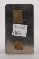 ROLLS-ROYCE: A Rolls-Royce radiator emblem badge, red 'RR'&nbsp;lettering on chrome&nbsp;background, 7cm high, 4cm wide - 2