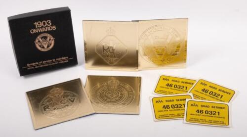 R.A.C.V: A set of four RACV drink coasters in original RACV presentation box