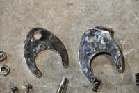 DOUGLAS: A group of Douglas 2.75hp kickstart parts including kickstart shaft, 2 end plates, geabox bolts and clutch hub. All items restored and nickle plated. [Location: Sydney] - 4