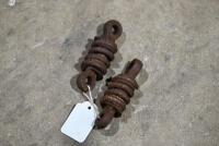 FORKS: A&nbsp;pair of top fork spring lengths, unknown make or model. [Location: Sydney] - 2